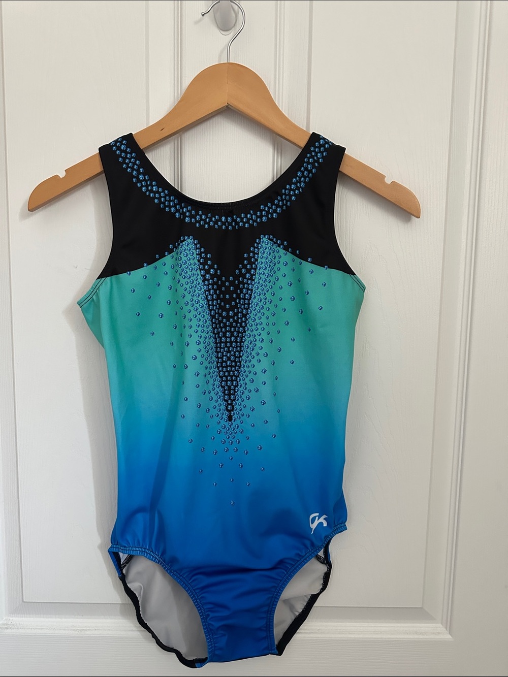 GK Teal to Blue Gradient Gymnastics Leo NWOT